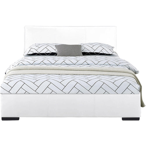 Camden Isle Abbey Platform Bed, White, King Condition-New