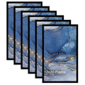 Fxojyvo 12x20 Picture Frame Set of 6  Black Frame for 12 x 20 Inch Picture Poster Photo  Light Weight and High Transparent 12 by 20 Frame for Wall - 6 Pack/Black/12 x20