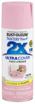Rust-Oleum Painters Touch 2X Ultra Cover Spray Paint, Satin Sweet Pea