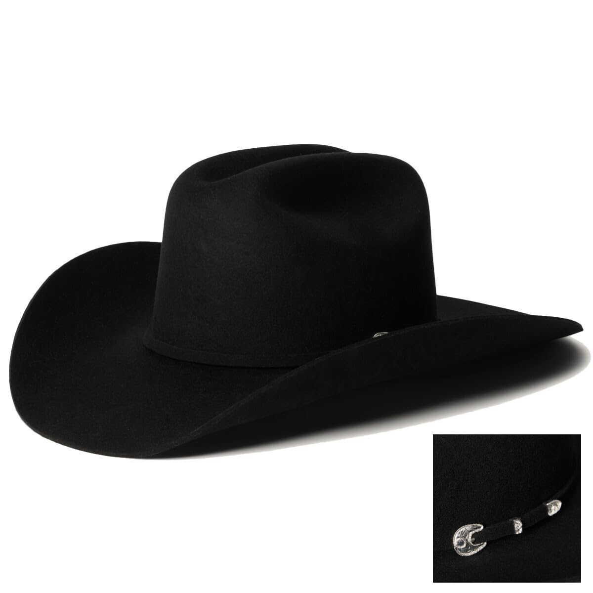 Stetson SBCRAL-7540, Color: Black, Size: 7 1/8 (SBCRAL-75400771)