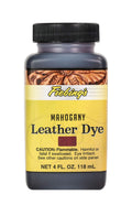 Fiebings Leather Dye (4 Fl Oz, Mahogany) - Alcohol-Based, Penetrating, Permanent Dye for Shoes, Boots, Belts, Bags, Furniture - Includes Wool Dauber Applicator - Recolor & Restore Leathercraft