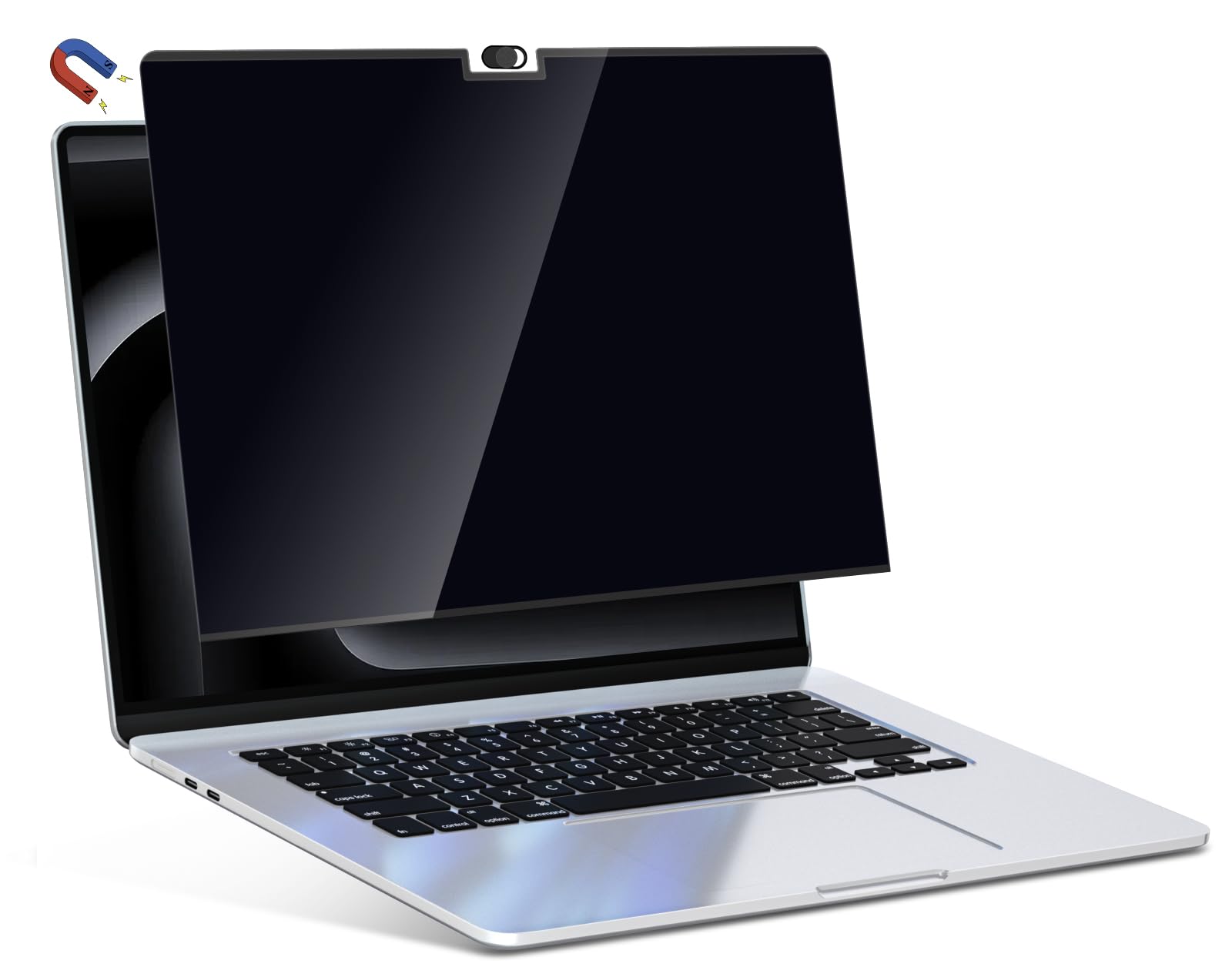 PYS Magnetic Privacy Screen Protector for MacBook Pro 16 Inch (2021-2024,M1,M2,M3,M4,Pro,Max) + Camera Cover Slide 2 Pack – [Matte Anti-Glare] [Reduces Blue Light]