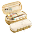 LHMTQVK Large Capacity Pencil Case Pencil Pouch Handheld Pen Bag, school pencil case for Teen Girl Boy Men Women Adult (khaki-beige)-Like New Condition-Like New