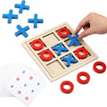 Jumbo Tic Tac Toe Dementia Games for Patients Seniors, Blue, Red