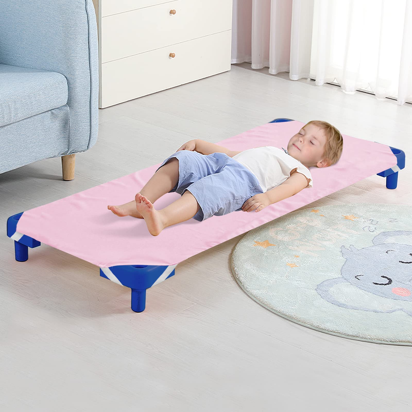 Cot Sheets for Daycare Standard Size, Children? Naptime Cot Sheet,Breathable Microfiber Nap Sheet for Boys and Girls, 23Inch x 51Inch, Pink Condition-New