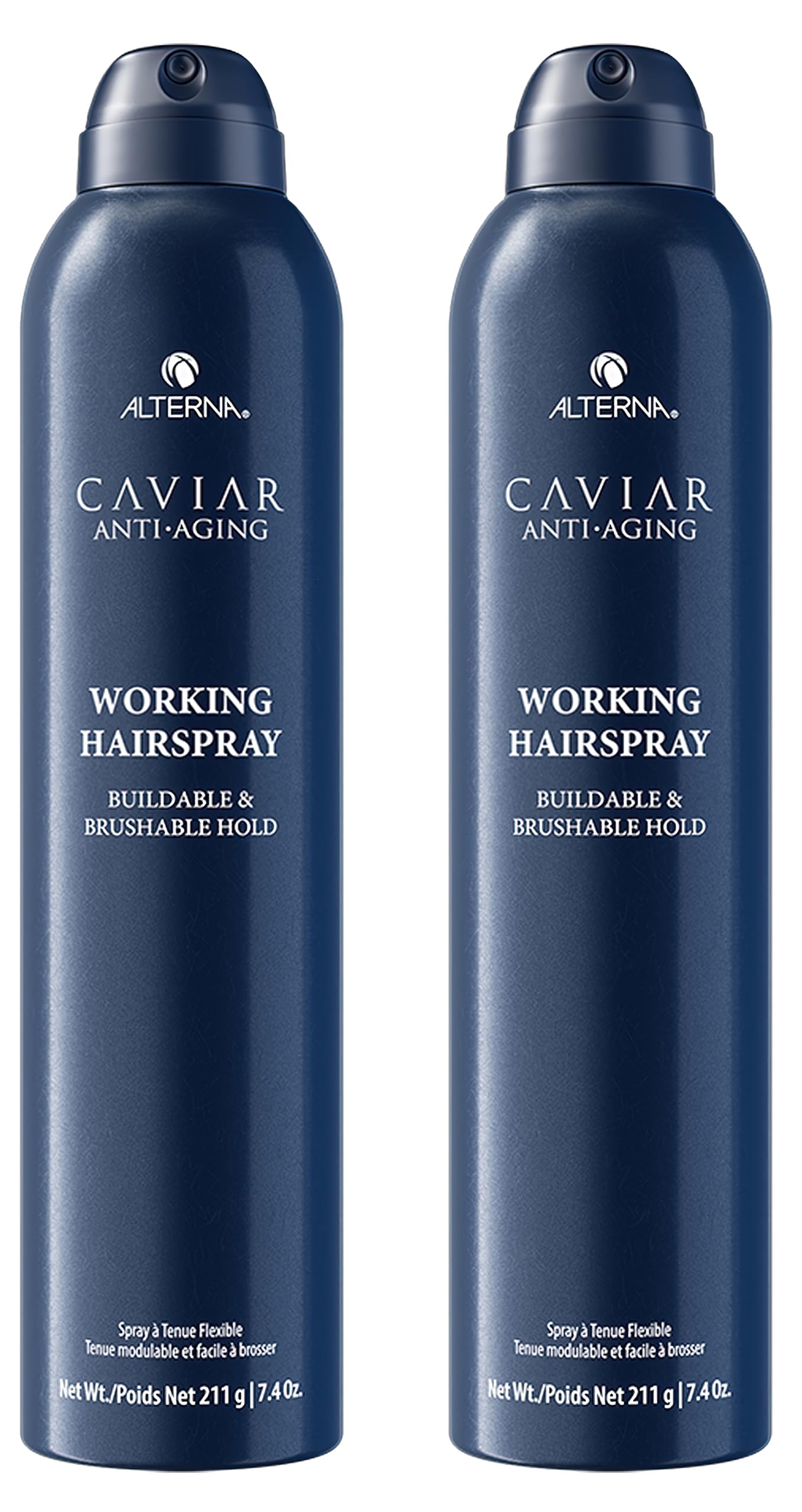 Alterna Caviar Anti-Aging Professional Styling Working Hair Spray, Flexible Hold, 7.4-Ounce (2-Pack)