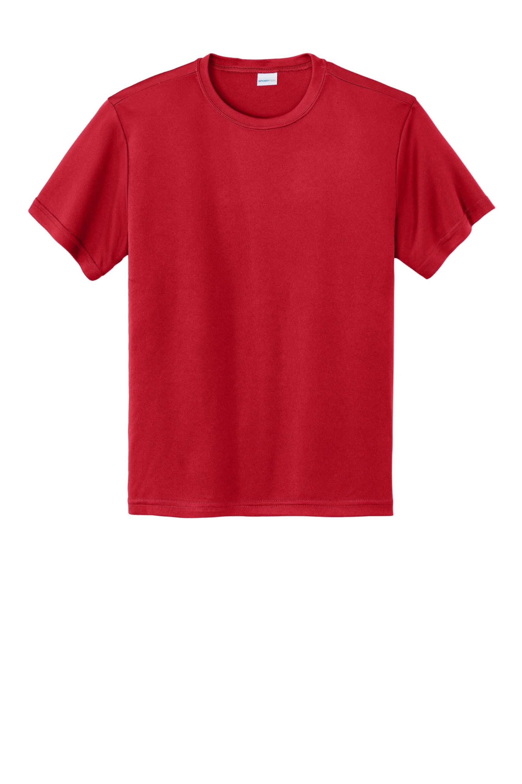 SPORT-TEK Youth PosiCharge Competitor Tee | Athletic Shirt for Active Boys & Girls, Lightweight Summer Clothing for Kids True Red Condition-New