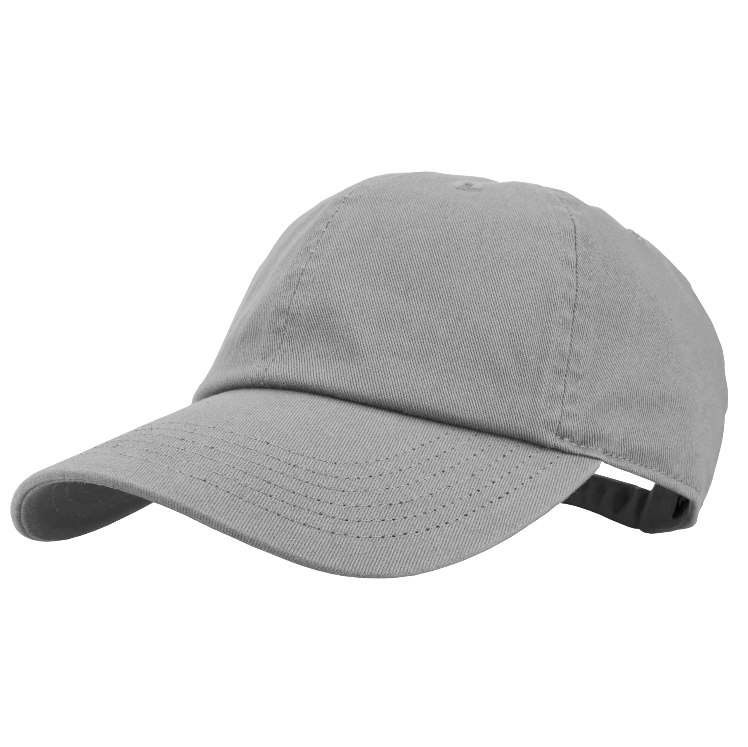 Gelante Baseball Caps Dad Hats 100% Cotton Polo Style Plain Blank Adjustable Size. 1808-Grey-1PC