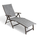 Lounge Chair Outdoor, Folding Pool Chaise Chairs (Dark Gray)