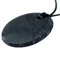 Heka Naturals Shungite Crystal Necklace Pendant | Healing Crystals & Chakra Necklace - Gemstone Jewelry for Men & Women - Spiritual and Joyous Gifts (Small oval) (Small Oval)-Like New Condition-Like New