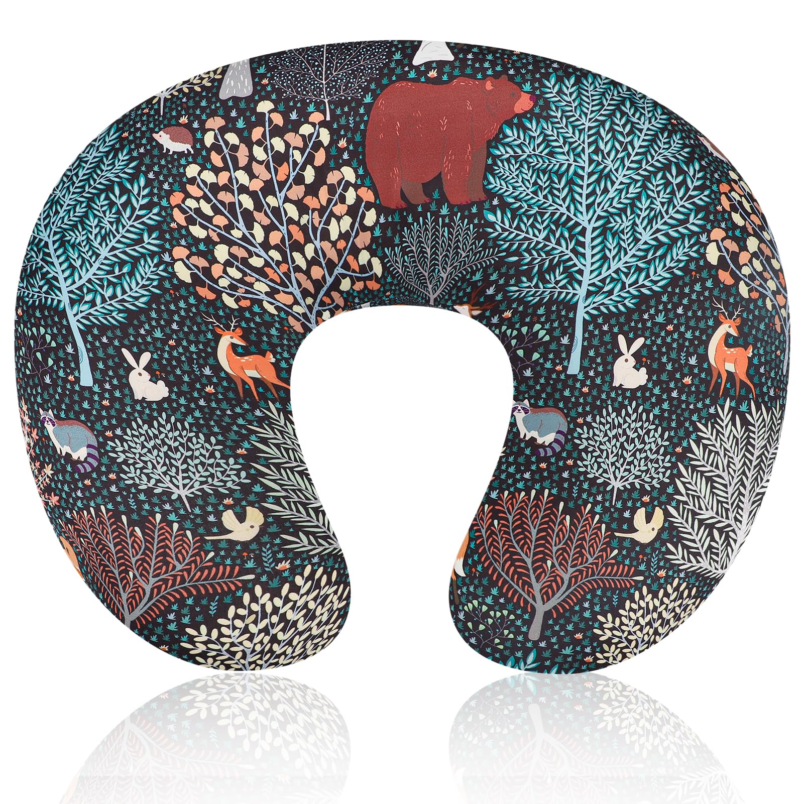 Baby Nursing Pillow Cover  Woodland Breastfeeding Pillow Slipcover Girls Boys  Nursing Pillow Case for Newborn  Soft Fabric Fits Snug On Infant  Washable and Breathable  Animals