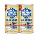 Bar Keepers Friend Powder Cleanser (2 x 12 oz) Multipurpose Cleaner, Stain & Rust Remover for Bathroom, Kitchen & Outdoor Use on Stainless Steel, Aluminum, Brass, Tile, Ceramic, Porcelain & More Condition-New