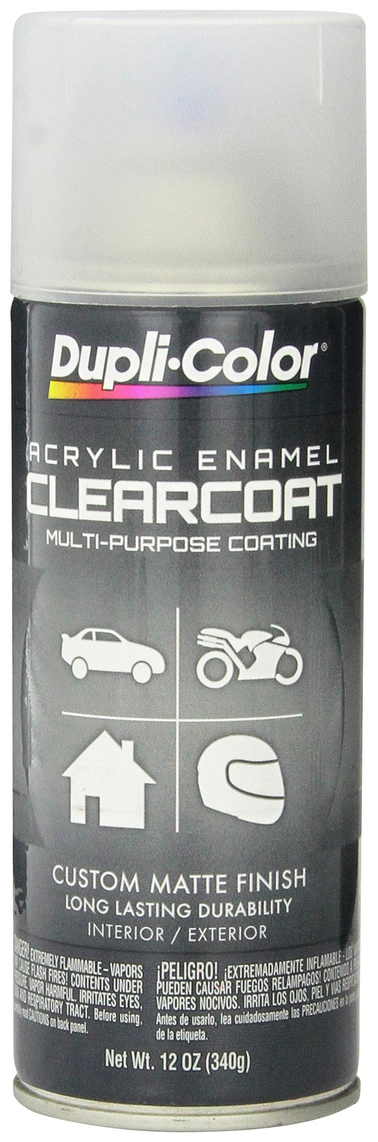 Dupli-Color DA1693 Multi-Purpose Acrylic Enamel Spray Paint - Flat White - 12 oz. Aerosol Can