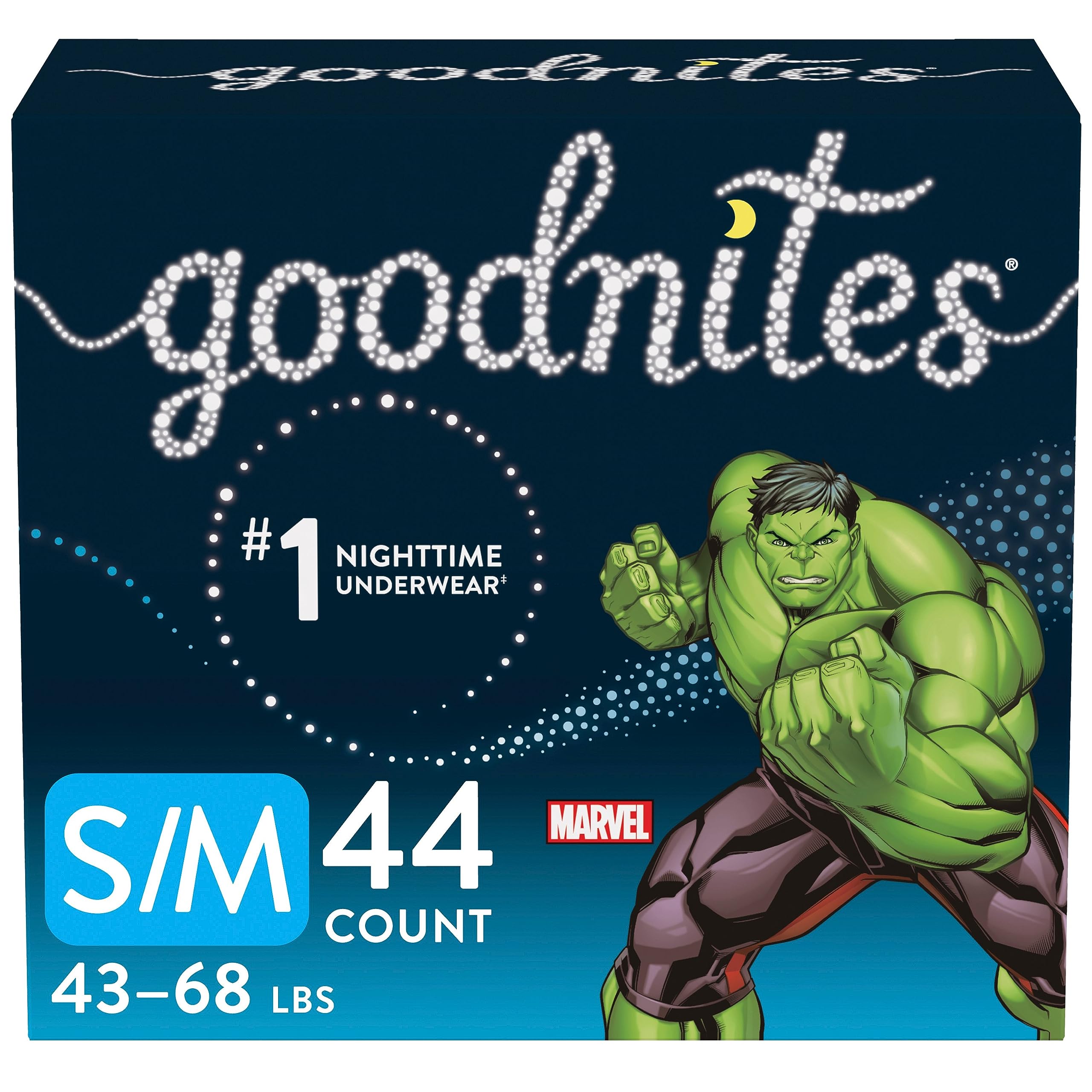GoodNites Bedwetting Underwear for Boys, S/m, 44 Ct, Size 4-Boy, 44 Count (4344898287) Condition-New