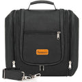 Travel Hanging Toiletry Bag for Women and Men  6 Organizer Compartments  Holds Full Size Bottles  Extra Large Cosmetic Accessories  Makeup essentials  Bathroom Water-resistant Toiletries Bag  Black