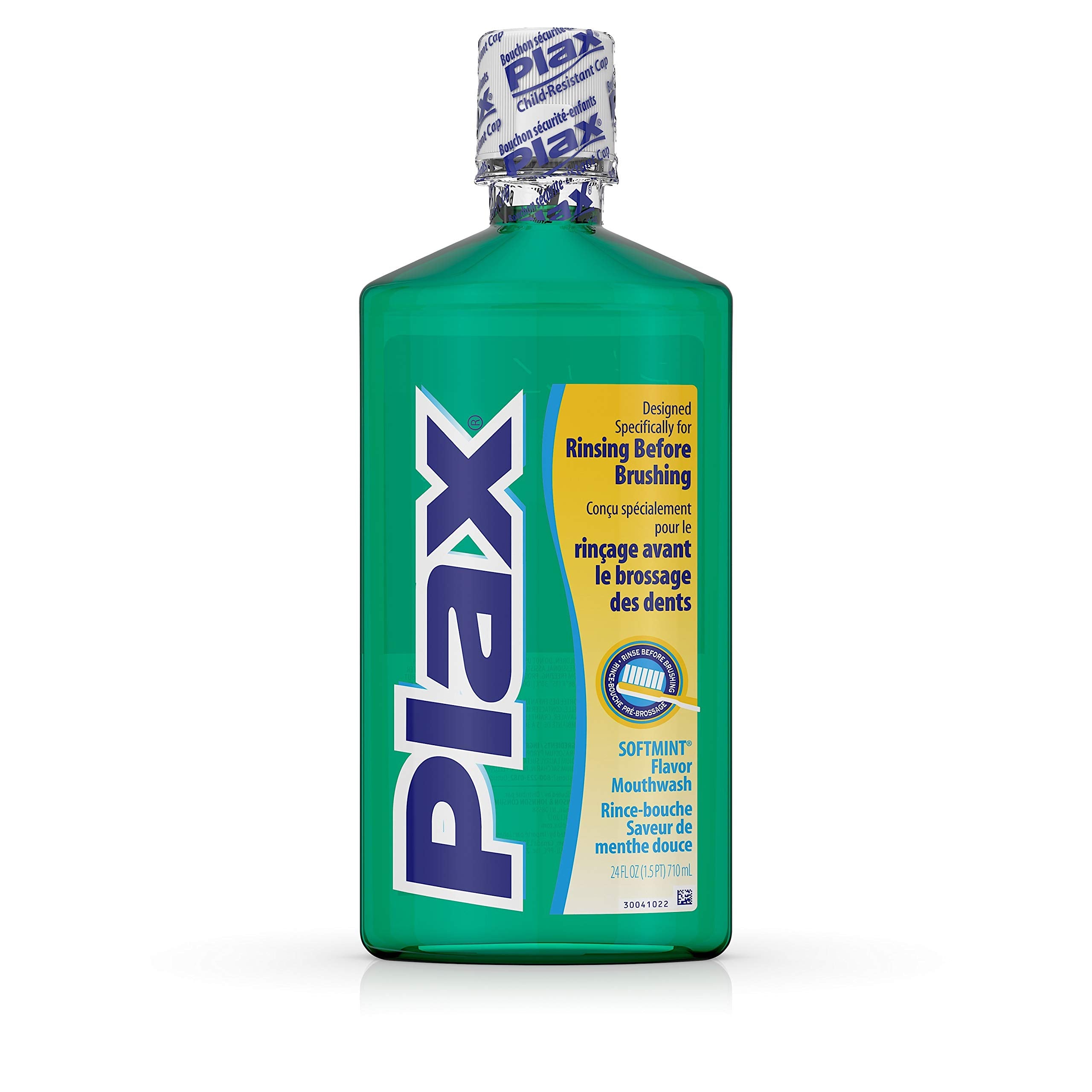 Plax Oral Rinse Mouthwash, Daily Mouth Rinse Designed Specifically for Rinsing Before Brushing, with a Refreshing Soft Mint Flavor, 24 fl. oz (Pack of 12) Condition-New