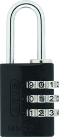 ABUS 145/20 Non-TSA Small Combination Lock for Luggage, Backpack, Resettable, Black Condition-New