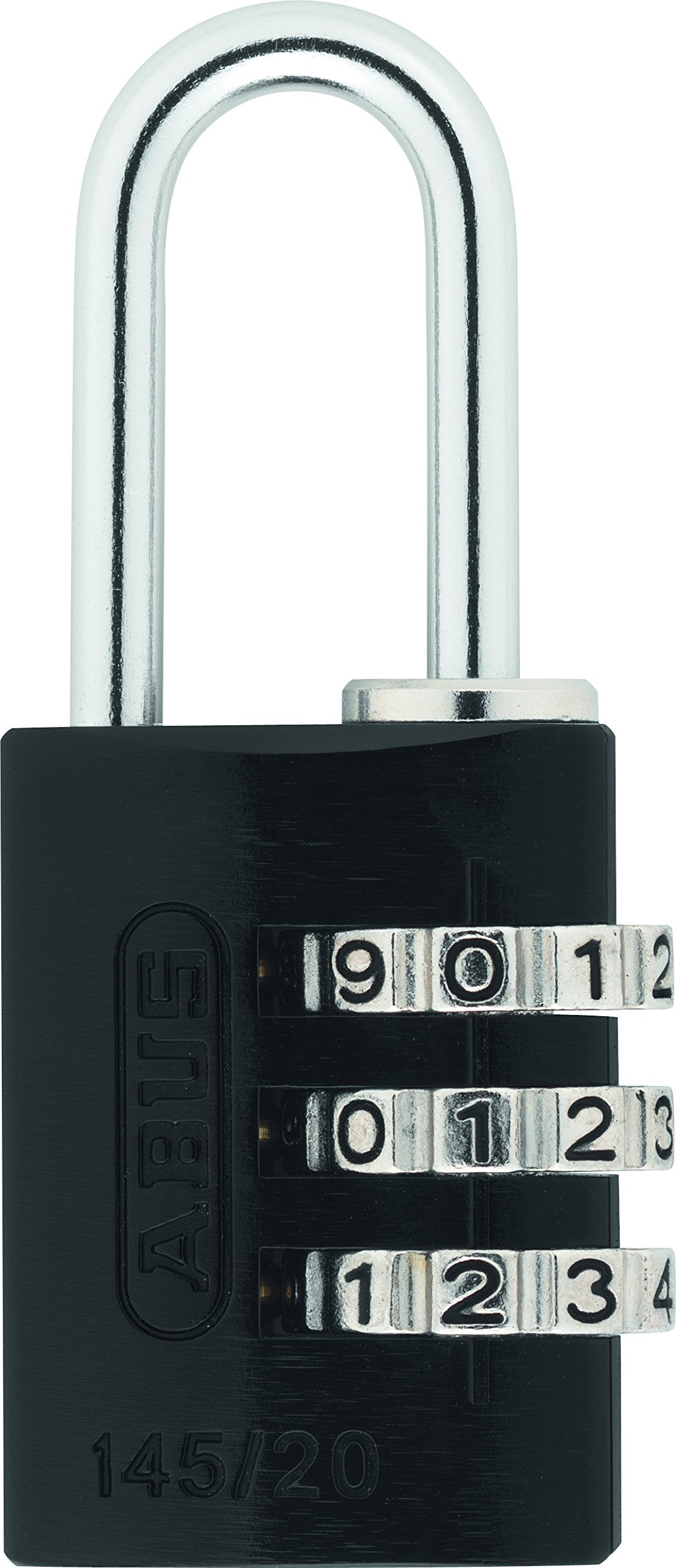 ABUS 145/20 Non-TSA Small Combination Lock for Luggage, Backpack, Resettable, Black Condition-New
