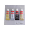 JewelrySupply Rub-N-Buff 4 Color Assortment with Premium Buffing Cloth (Silver Leaf, Antique Gold, Gold Leaf, Ebony)