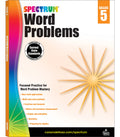 Spectrum Math Word Problems Grade 5 Workbook, Ages 10 to 11, 5th Grade Math Word Problems, Fractions, Decimals, Algebra Prep, Geometry, Multi-Step Word Problems, Graphs, and Probability - 128 Pages Condition-New