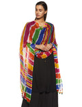 Weavers Villa Printed Polycotton Muticolored Dupatta  Scarf  Stole  2.10 Mtrs