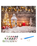 Paint by Numbers for Adults Without Frame, Christmas Decoration Tree Light Gingerbread Man Board Paint by Numbers Kits on Canvas DIY Acrylic Painting for Kids Beginner, 16Inchx20Inch-Like New Condition-Like New