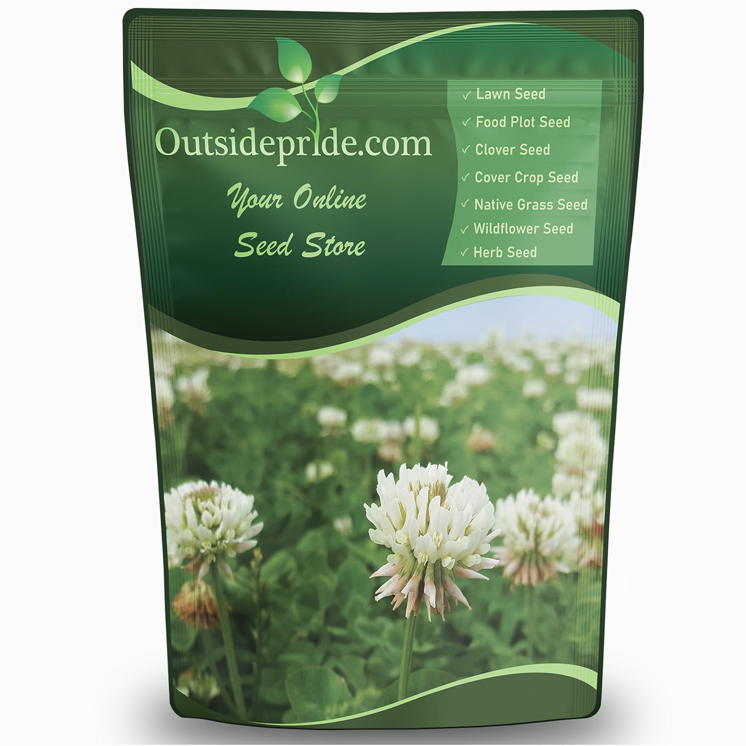 Outsidepride Perennial White Dutch Clover Seed - 5 lbs. Nitrocoated, Inoculated for Lawn Alternative, Erosion Control, Food Plots, Ground Cover, & Pasture Mixtures in USDA Zones 3-10