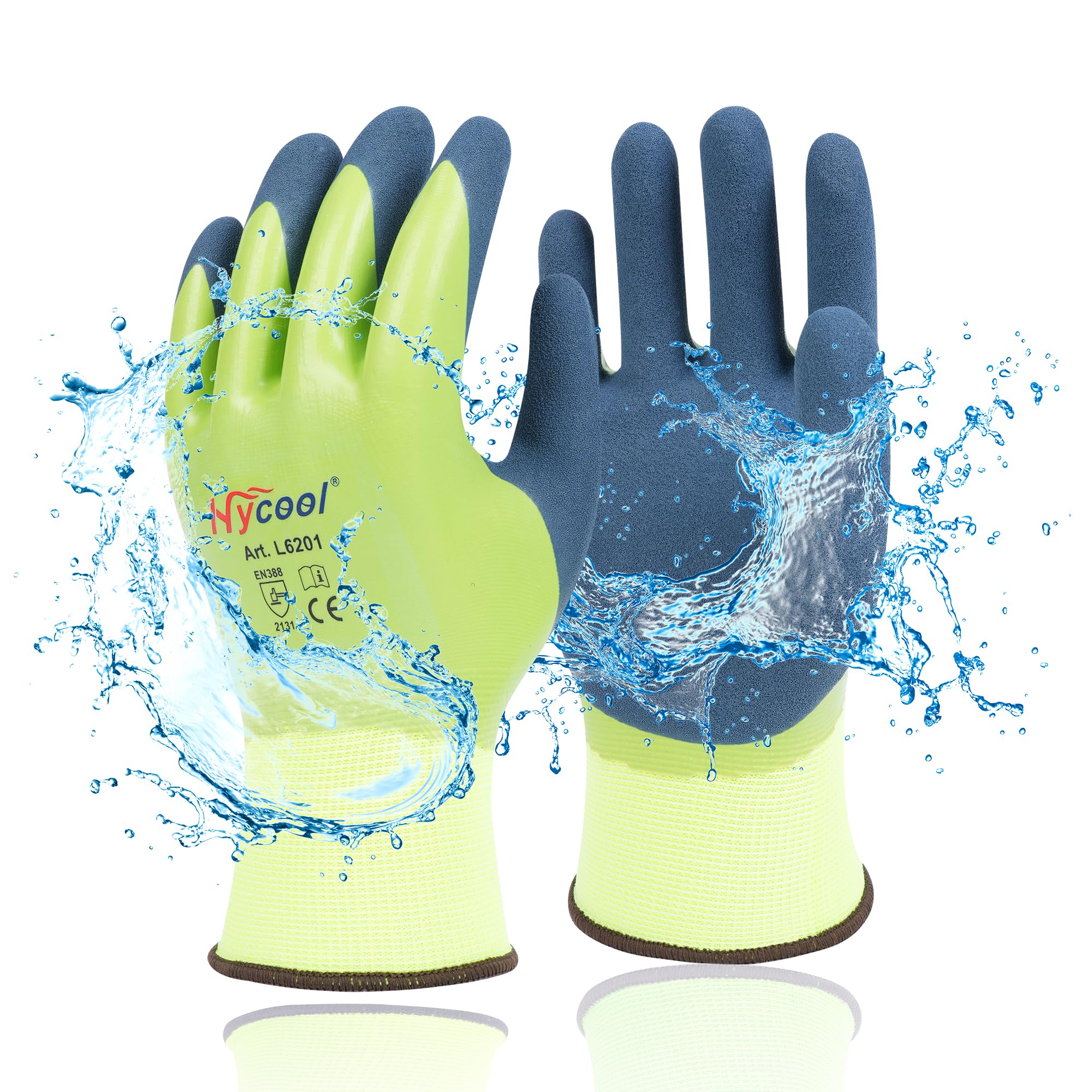 DS Safety Waterproof Work Gloves Hycool Grip Working Gloves 1 Pair(XXL,Green) Condition-New
