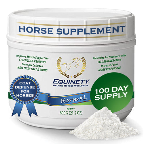 100-Day Supply Horse XL Horse Supplements - Horse Care W/ 8 Essential Amino Acids to Promote Cellular Repair - No Soy or Sugar Coat Defense for Horses - Horse Joint Supplement & Horse Hoof Supplements