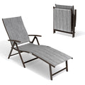 Crestlive Products Folding Patio Chaise Lounge Chair Outdoor, Aluminum Adjustable Outdoor Pool Recliner Chair, Assemble-Free, 8 Positions-Like New Condition-Like New