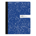 Office Depot® Brand Composition Notebook, 9-3/4 x 7-1/2, Wide Ruled, 100 Sheets, Blue/White-used
