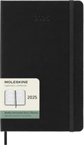 Moleskine Classic 12 Month 2025 Weekly Horizontal Planner  Hard Cover  Large (5 x 8.25)  Black  144 pages
