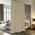 Room Divider Curtains for Ceiling Track Rod  Blackout Ceiling Track Curtains with Hooks Noise Reduction Privacy Curtain for Wall Ceiling Mount Track  4.3 ft Wide x 8 ft Tall  Cream Beige  1 Panel
