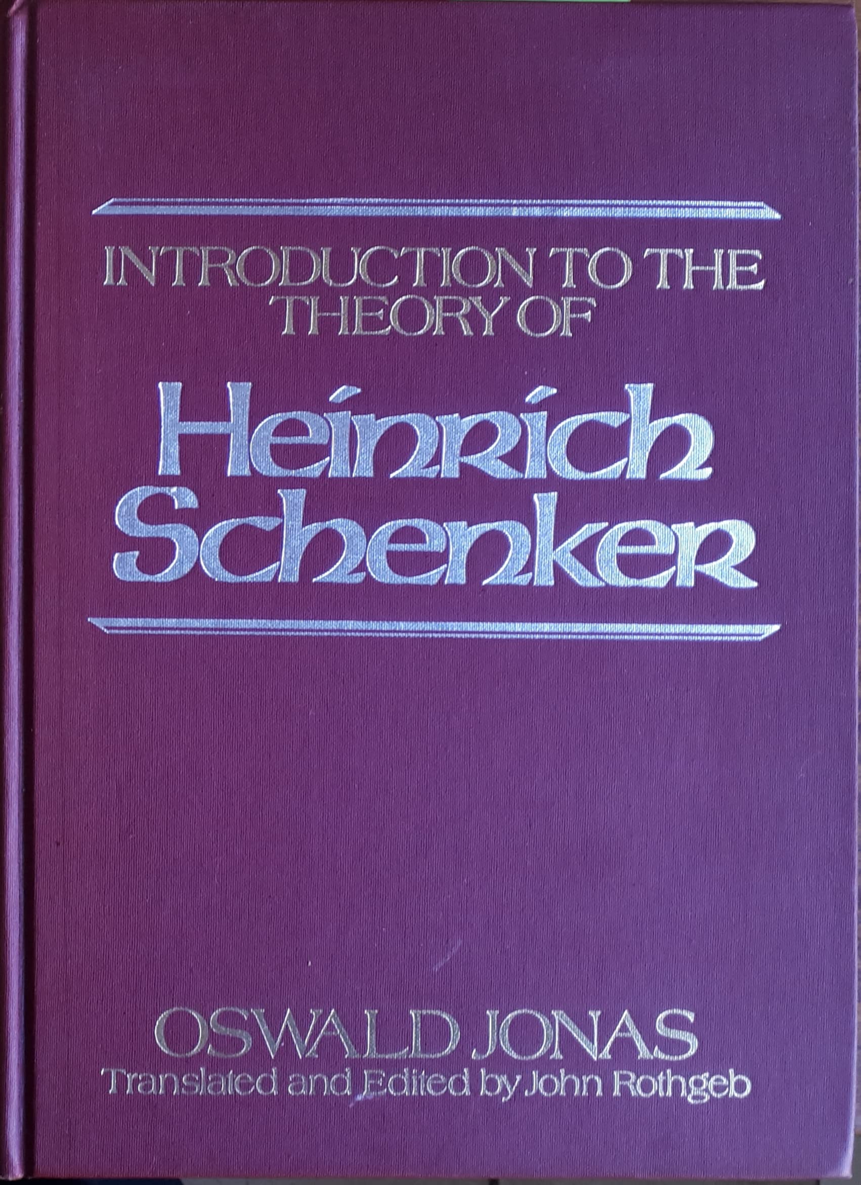 Introduction to the Theory of Heinrich Schenker: The Nature of the Musical Work of Art (Longman Series in Feminist Theory)-used