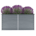 vidaXL Garden Raised Bed Galvanized Steel 63x15.7x31.3 Gray-Used