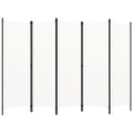 vidaXL 5-Panel Room Divider Cream White 98.4Inchx70.9Inch Condition-New