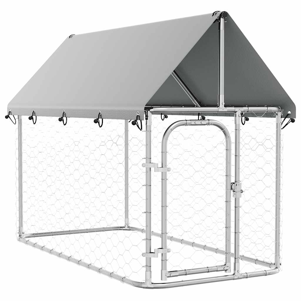 vidaXL Outdoor Dog Kennel with Roof 78.7Inchx39.4Inchx59.1Inch Condition-Used