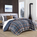 Eddie Bauer - Twin Comforter Set, Reversible Down Alt Bedding with Matching Sham, Oeko-Tex Certified, Dorm Essentials (Shasta Lake Navy) Condition-Used
