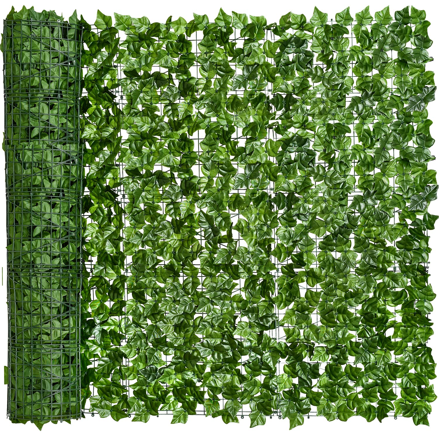DearHouse Artificial Ivy Privacy Fence - 197x59in Artificial Hedges Fence and Faux Ivy Vine Leaf Decoration for Outdoor Indoor Garden Decor Condition-New