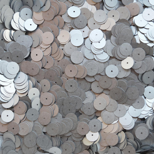 10mm Sequins Flat Round Matte Silver Silk Frost Loose paillettes. Embroidery  arts  crafts  bridal 