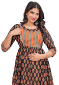 Jikonet WomenS Maternity Kurti For Feeding Zippers  (Zed Black  Medium)