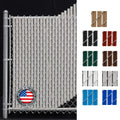 FenceSource Wave Slat (9 Colors) Single Wall Bottom Locking Privacy Slat for 4, 5, 6, 7 and 8 Chain Link Fence (7 ft, Gray) Condition-Used