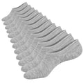 Mottee&Zconia Mens&Womens No Show Socks Low Cut Casual Invisible No See Athletic Sock Non-Slide 6 Pairs Grey