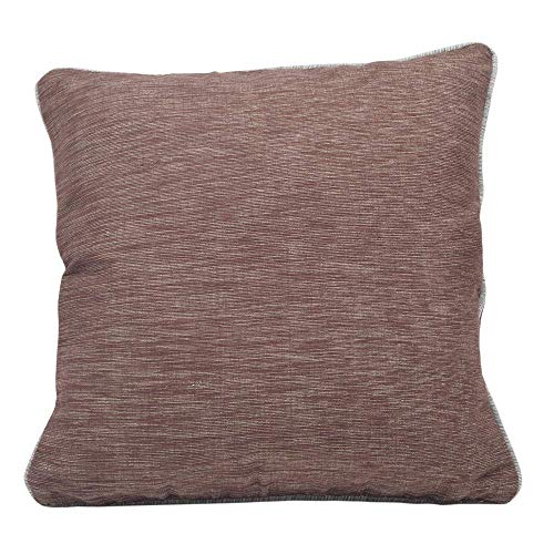 storeindya Throw Pillow Cover 2-Pack Decorative Cushion Case 100% Cotton Farmhouse Christmas Thanksgiving Gift Couch Cushion Covers Outdoor Garden Home Bedding Accessories (Brown- Piping Borders) Refurbished