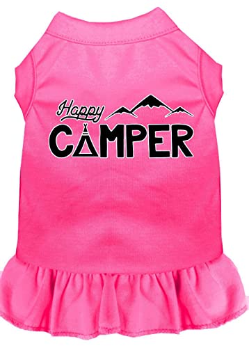 Mirage Pet Products 58-59 BPKXS Happy Camper Screen Print Dog Dress, X-Small, Bright Pink Refurbished